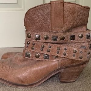 Corral Leather studded bootie